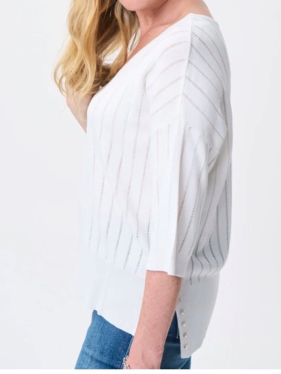 Joseph Ribkoff Tops - NWT Joseph Ribkoff Vanilla Knit Top XL Stud Detail
